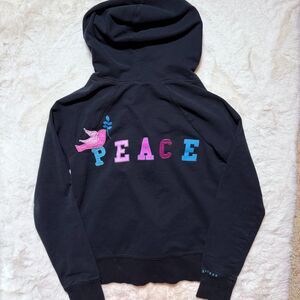So Wear it Declare it Peace patchwork hoodie